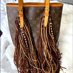 Vintage Boho up-cycled Louis Vuitton bag
